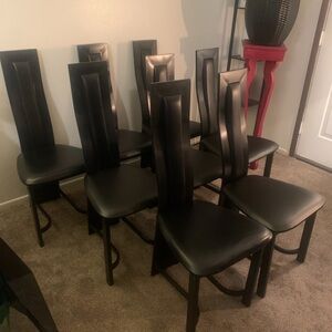Elegant Black Dining Chairs Set